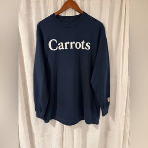 Carrots By Anwar Carrots Men's L Signature Long Sleeve Tee T-Shirt Navy